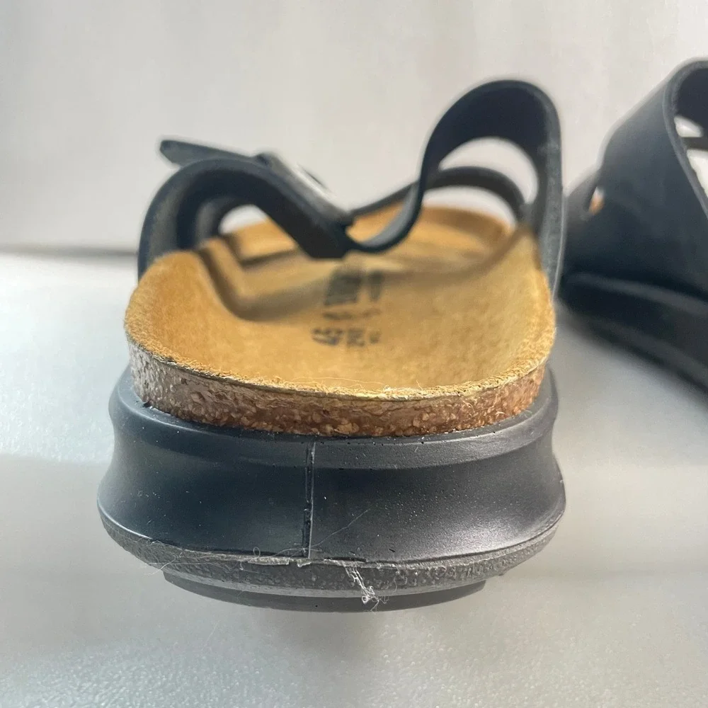 Birkenstock Arizona CT M Black Waxy Leather Sandals Mens 12 Regular 1018461